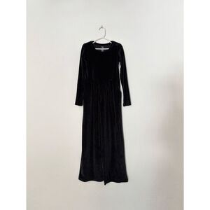 Girls Birdie Bean Black Velvet Long Sleeve Jumpsuit 7